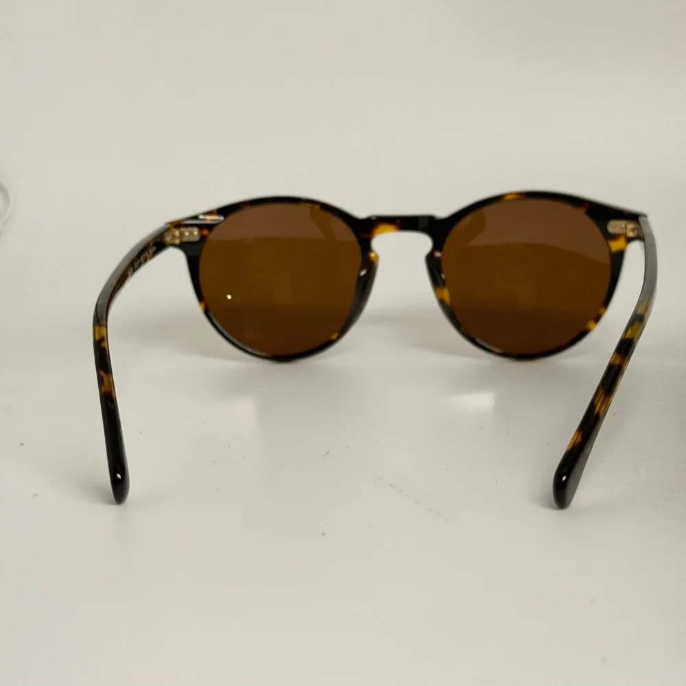 Carfia CA5288 Polarized Round Sunglasses Tortoiseshell Brown Lens Italy Design